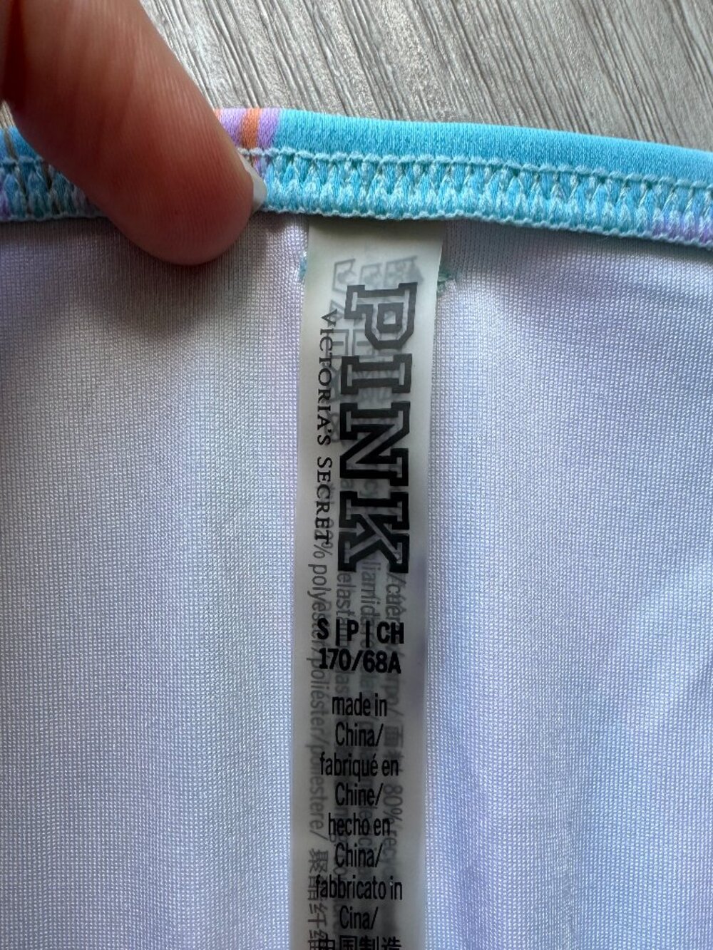 Victoria’s Secret PINK Pastel Marble Bikini Set Size S (Top & Bottom) NWOT - Picture 8 of 13